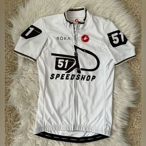 {Castelli} Donna Fitted Training Bike Cycling Jersey in White - Size Small - NWT